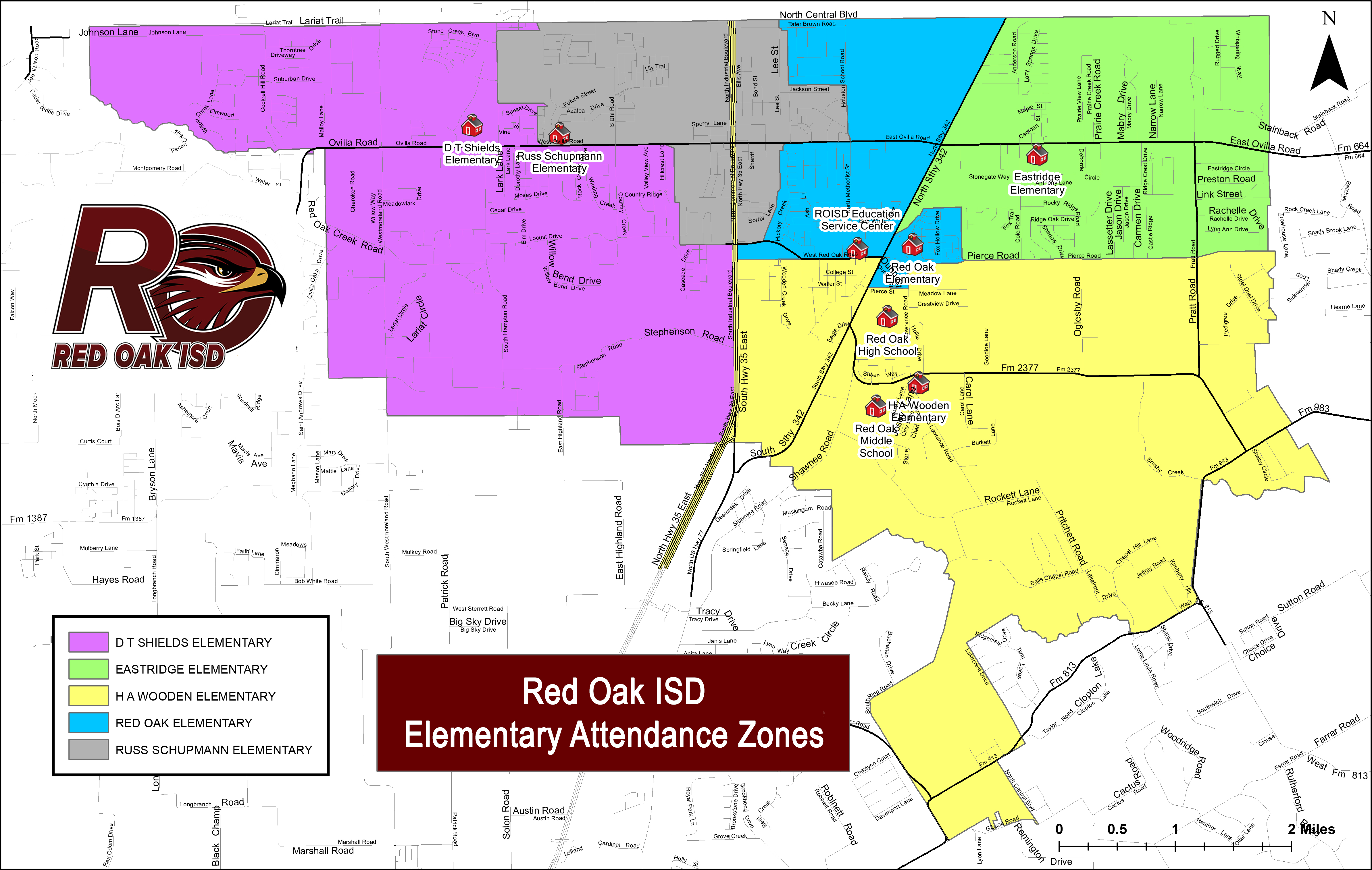 ROISD Attendance Zone map 